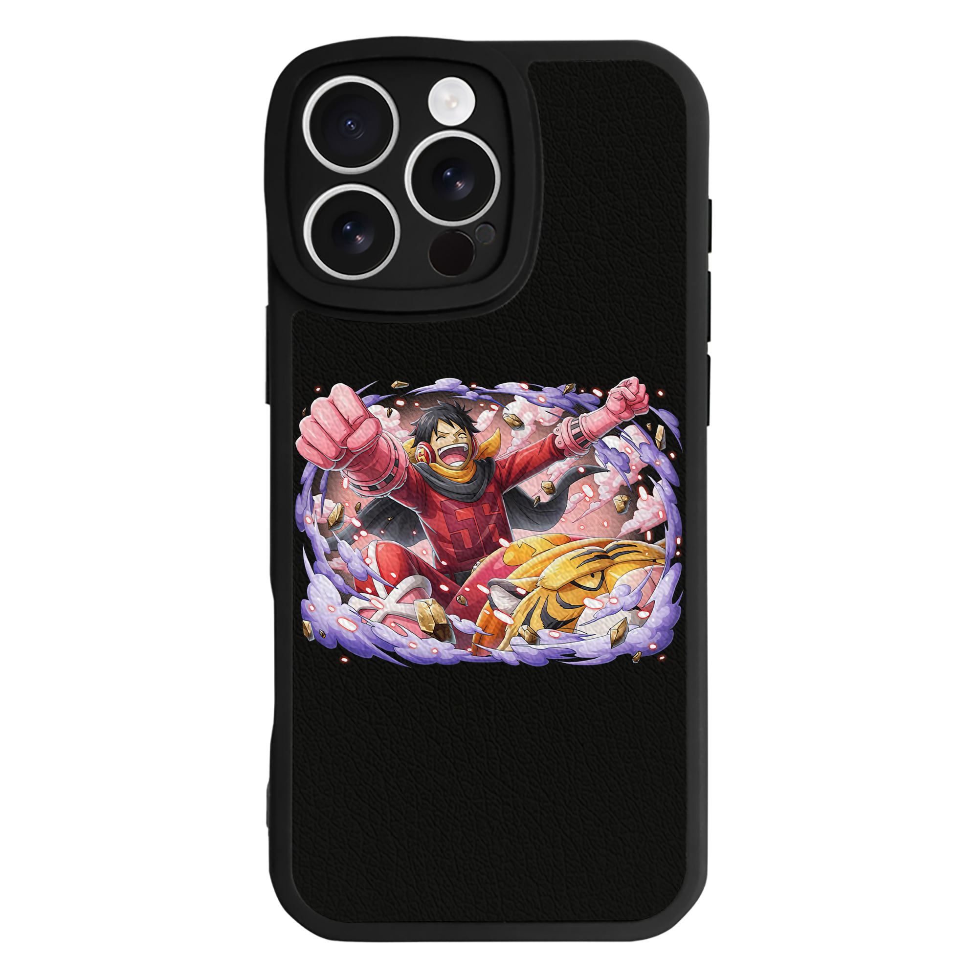 （画像用） ワンピース モンキー・D・ルフィ ONE PIECE Monkey D. Luffy 【iPhone 16シリーズ対応】シリコンスマホケース（レザー調） 材質：シリコン